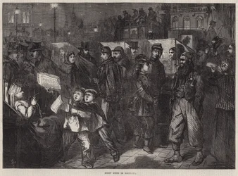 Nachtszene in Bordeaux